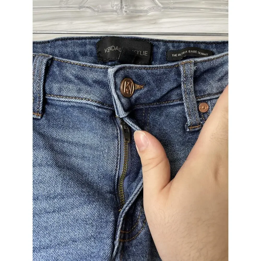 Kendall + Kylie Jeans Womens 0 24‎ Ultra Babe Skinny Stretch Denim Great Beyond